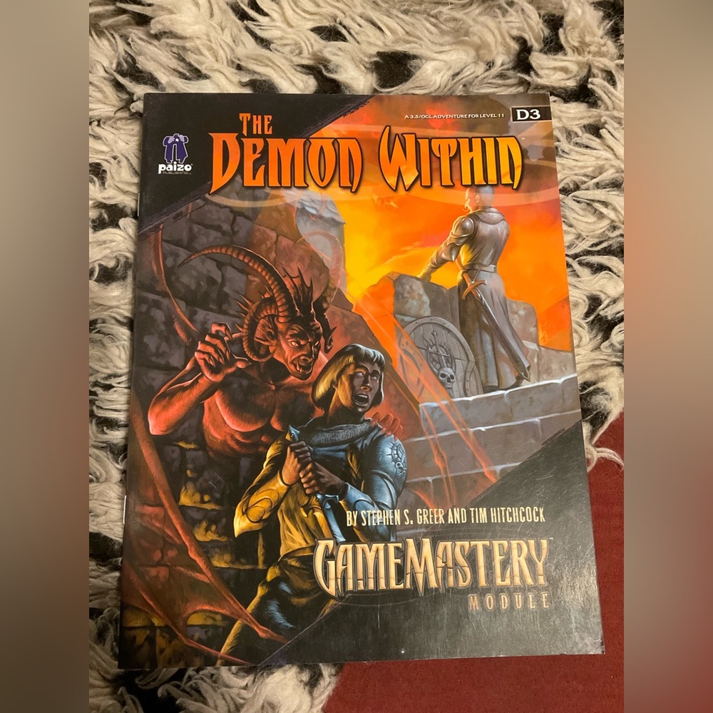 PATHFINDER RPG BOOK DEMON WITHIN GAME MASTERY MODULE